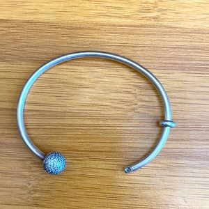 Pandora open bangle bracelet pave AS IS
